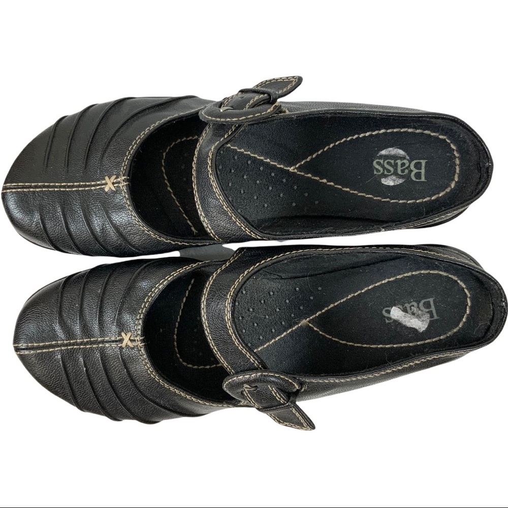 Bass Plymouth Black Comfortable Mary Jane Clog 7 - Picture 3 of 7